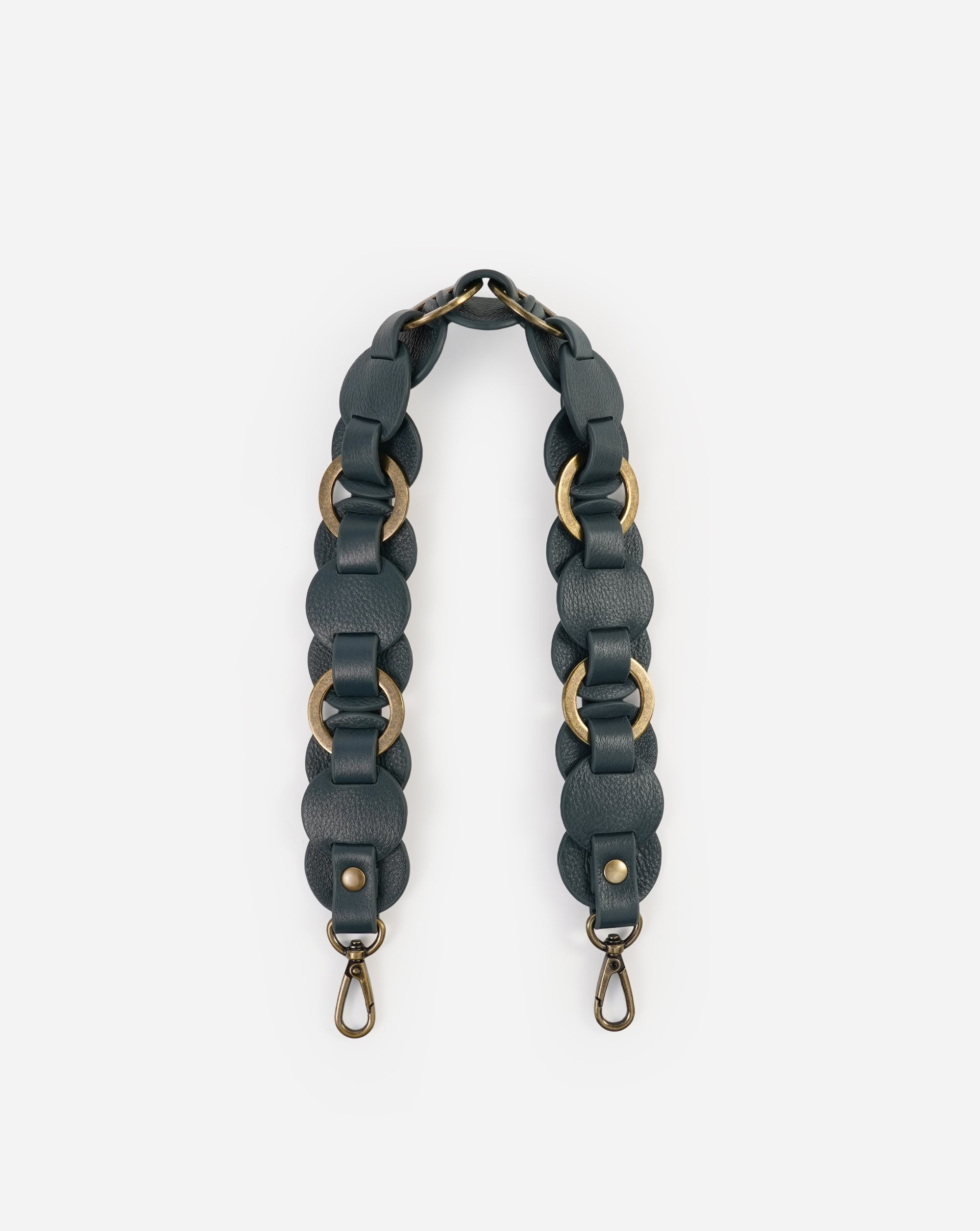 Helen Interlaced Ring Leather Disc Shoulder Strap