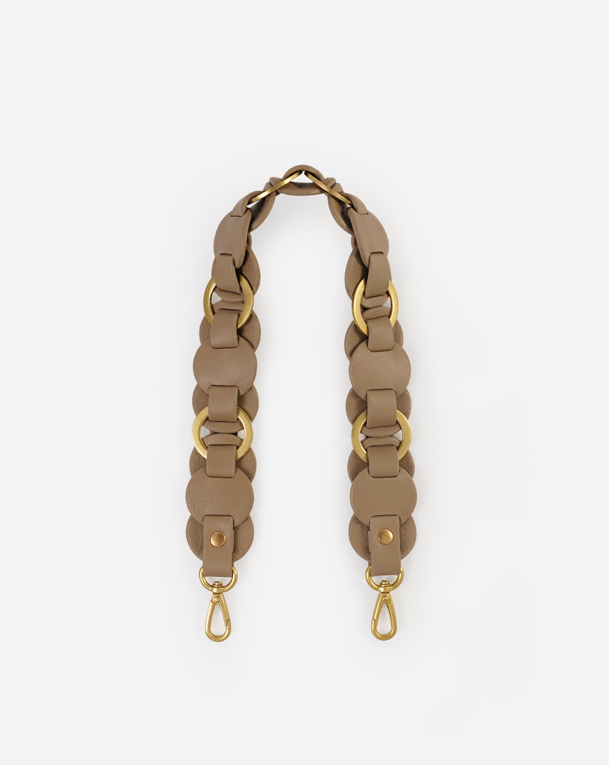 Helen Interlaced Ring Leather Disc Shoulder Strap